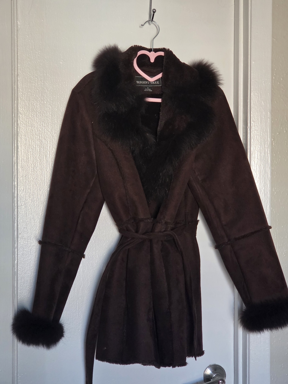 Brown Y2K fur Coat
